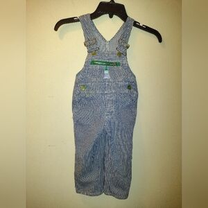 Vintage Liberty Overalls 2T Toddler Blue White Hickory Strip Conductor USA Made